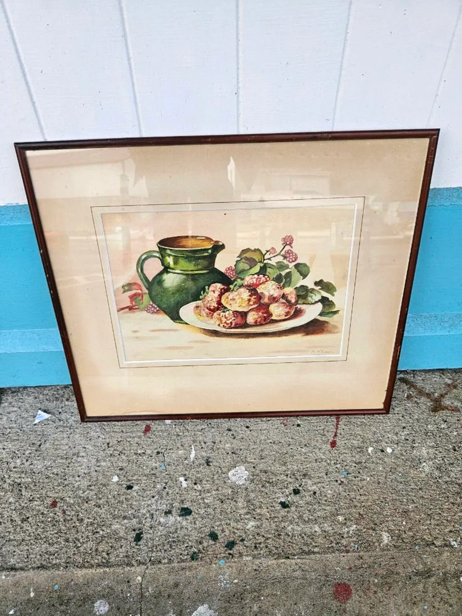 Vintage Antique Picture Watercolour - Image 2