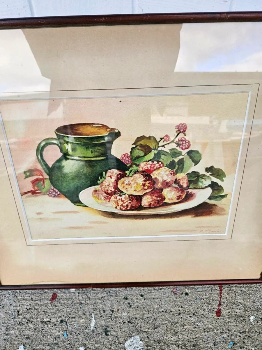 Vintage Antique Picture Watercolour - Image 3