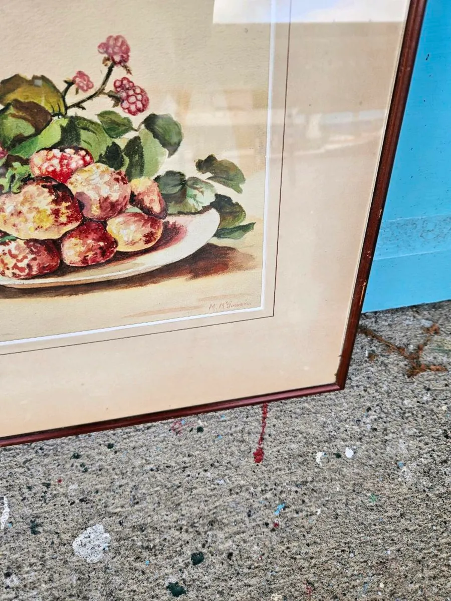 Vintage Antique Picture Watercolour - Image 4