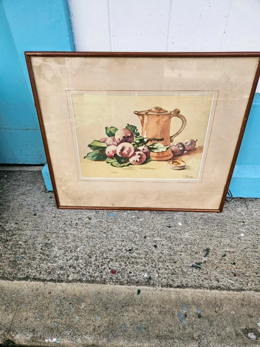 Vintage Antique Picture Watercolour - Image 2