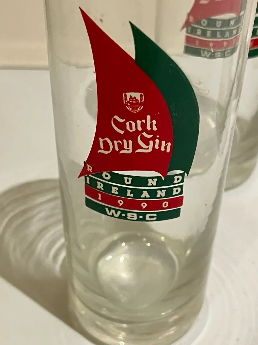 Cork Dry Gin. Glasses. WBC Race. 1990. - Image 2
