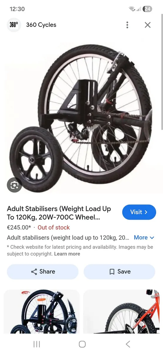 Bicycle Stabilisers to fit 20" wheel size upwords - Image 4