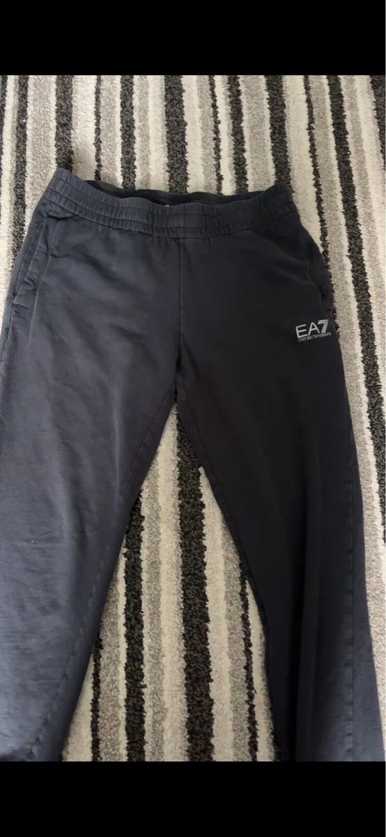 EA7 Emporio Armani Navy Tracksuit Bottoms