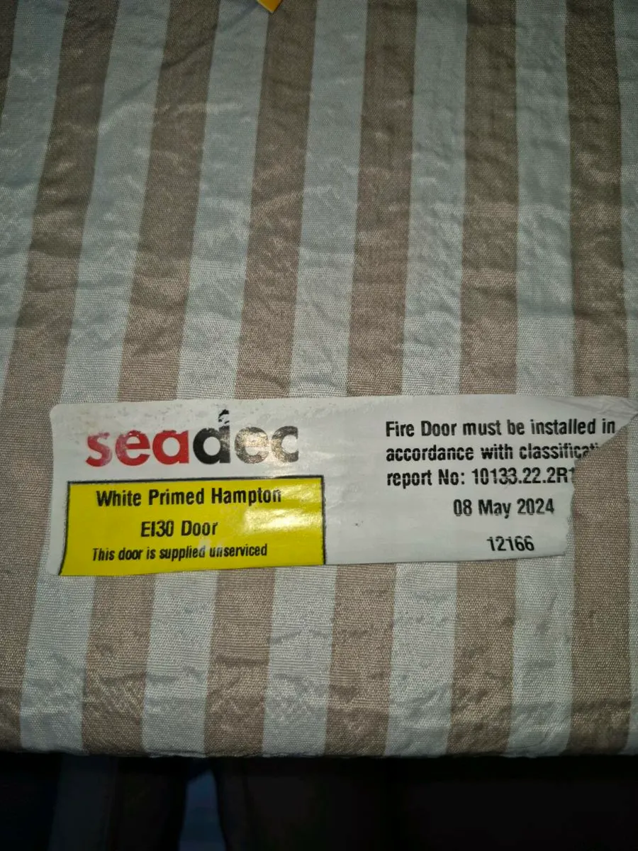 Fire Doors 90x205 , white primed, seadec (4qtyl - Image 1