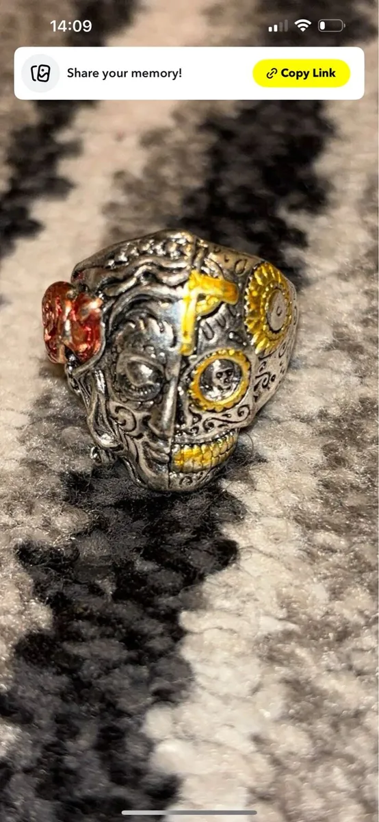 Mexican Silver Skulls Ring