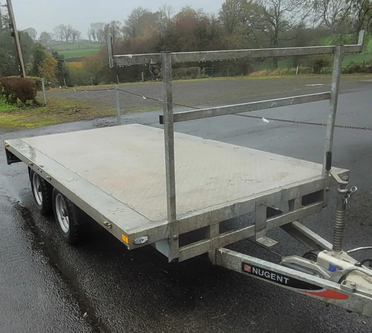 2022 Nugent Double Axle Flat Bed Trailer 12x6ft - Image 1