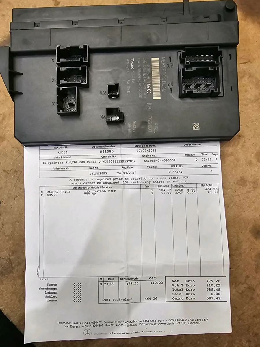 Sam unit Control Unit Mercedes Sprinter - Image 1