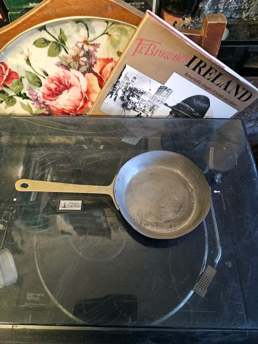 Vintage Copper and Brass Frying Pan - Image 1