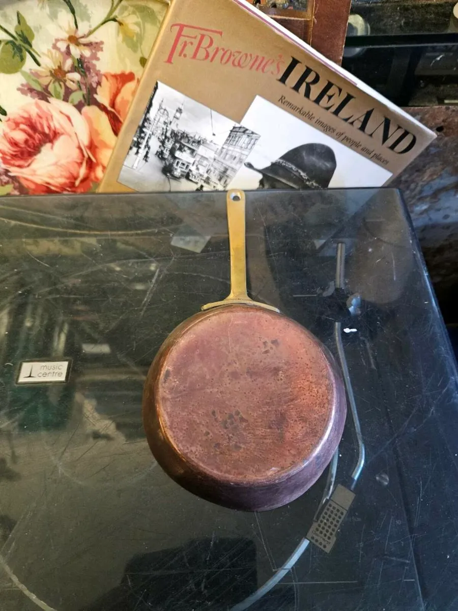 Vintage Copper and Brass Frying Pan - Image 4