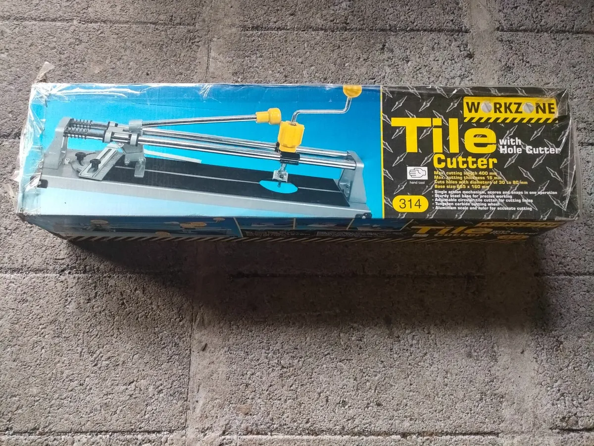 Tile cutter with hole cutter, New and never used. - Image 1