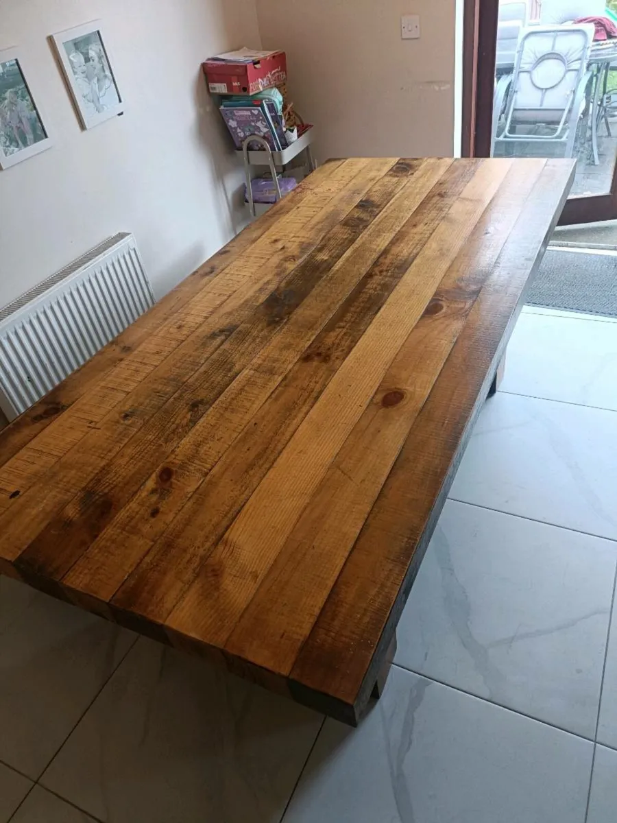 Ez Living Oak Dining Table & Bench - Image 2