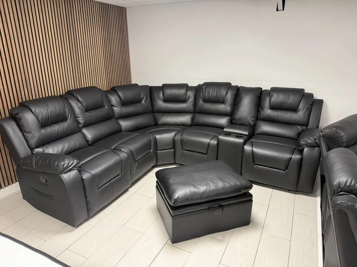 Axel Leather Manual Recliner Sofa Range - Image 2