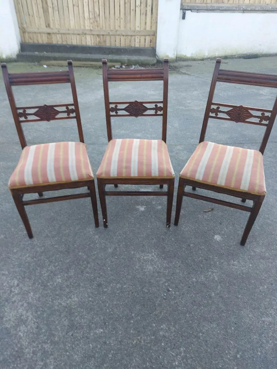 Three antique chairs
