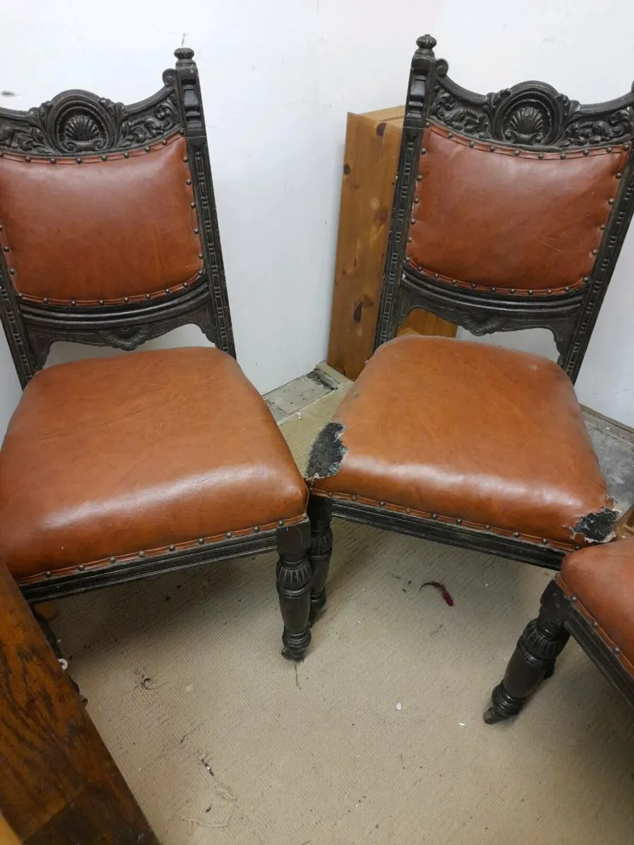 Four lovely ornate antique chairs - Image 2