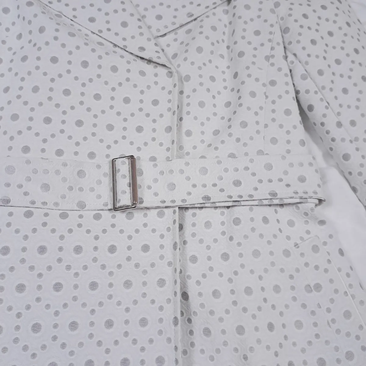 Savida White Broderie Trench Coat 14UK/42EU - Image 3