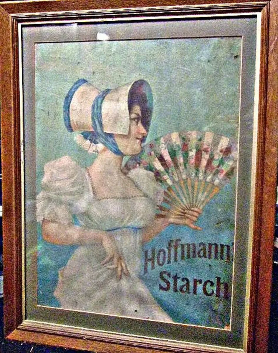 Large Vintage Framed Hoffman Starch Advertisement - Image 3
