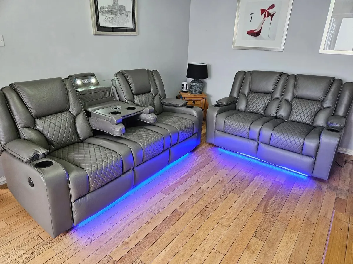Electric Real Leather Orlando Recliner
Sofa Set - Image 2