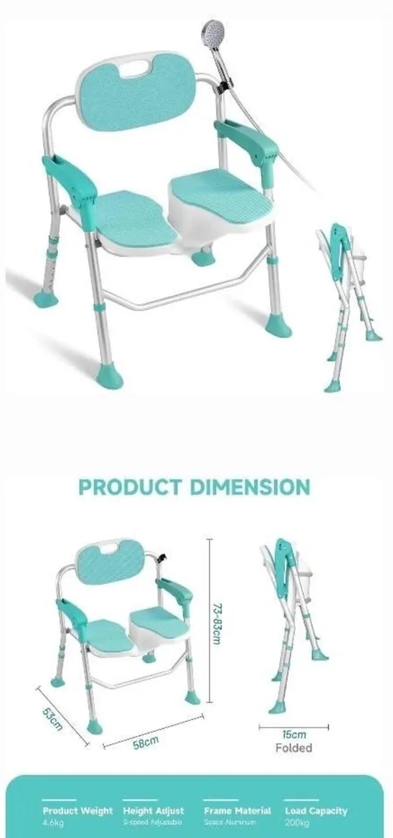Adjustable Shower Chair. - Image 3