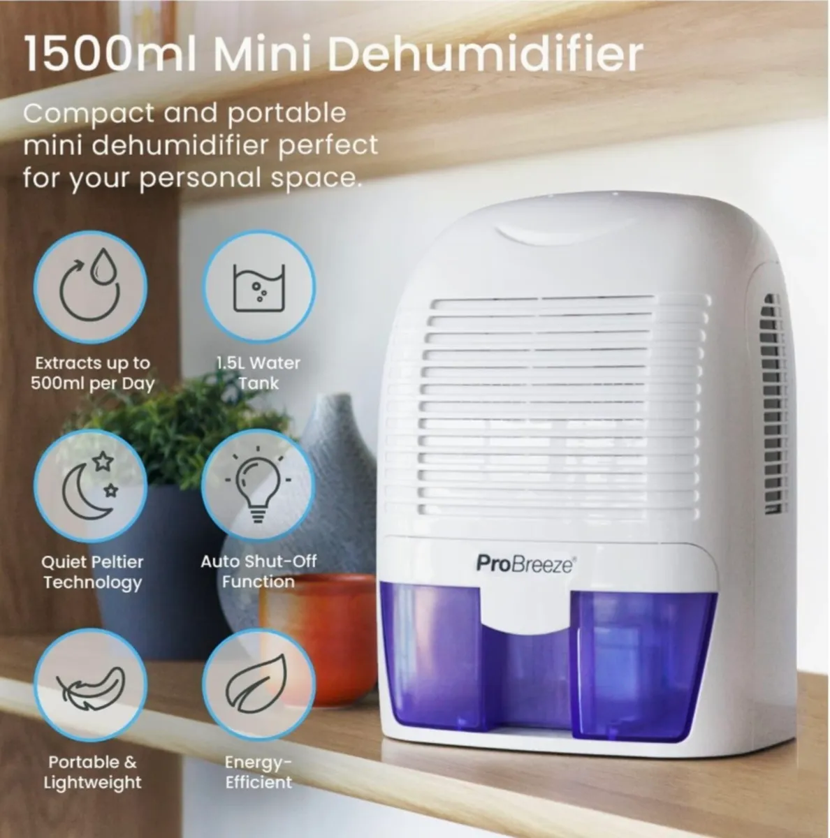 BrandPro Breeze 1.5L Dehumidifier - Image 3