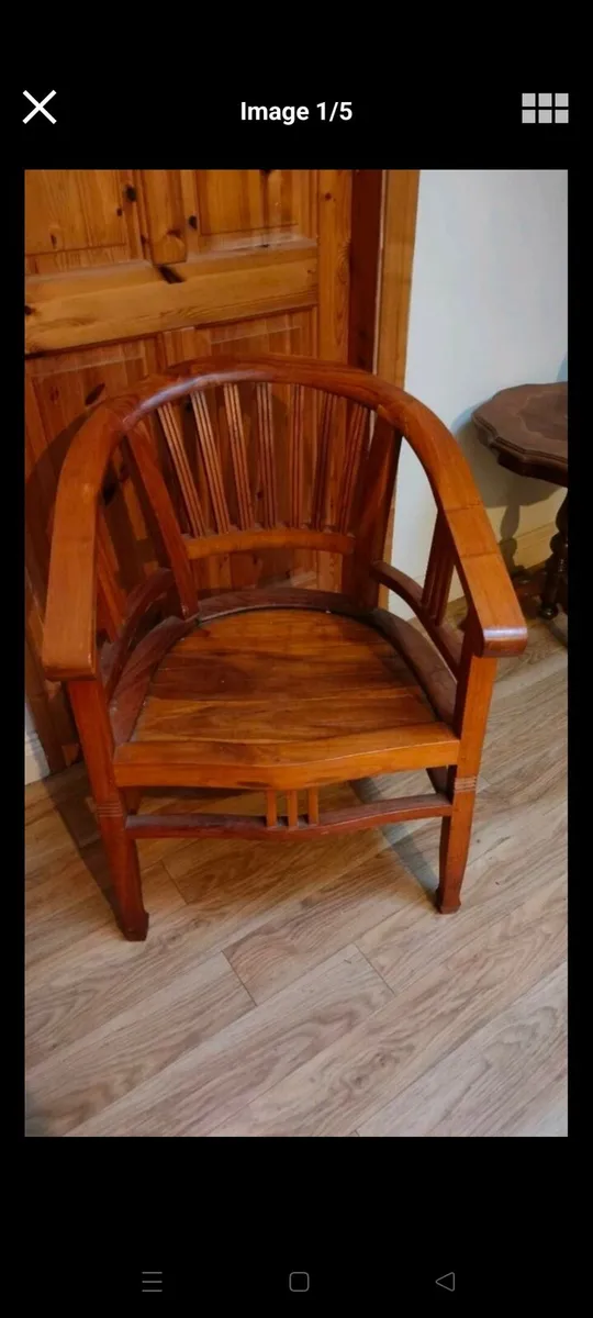 100% solid Oak Polish  wooden Chair - Image 1