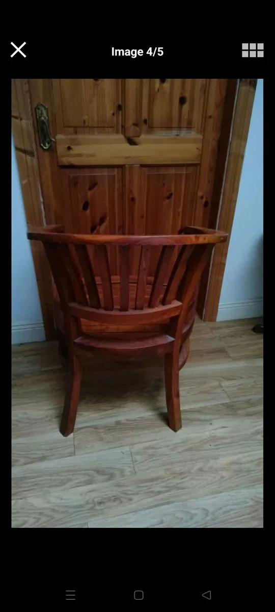 100% solid Oak Polish  wooden Chair - Image 4