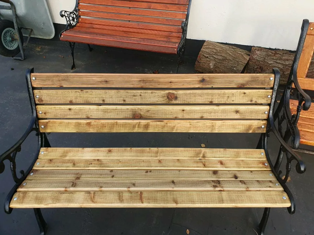 Cast iron garden bench - Image 3