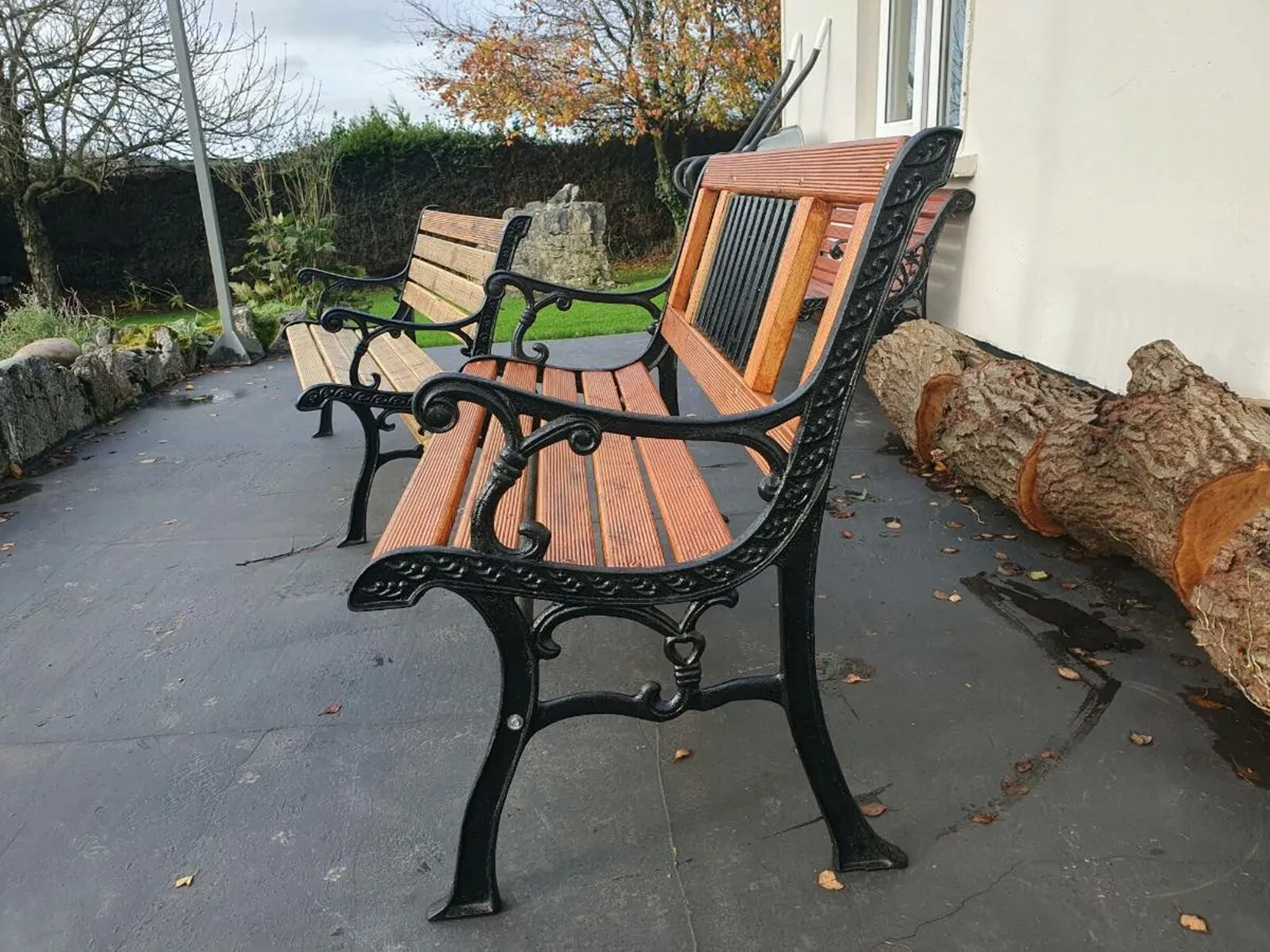 Cast iron garden bench - Image 4