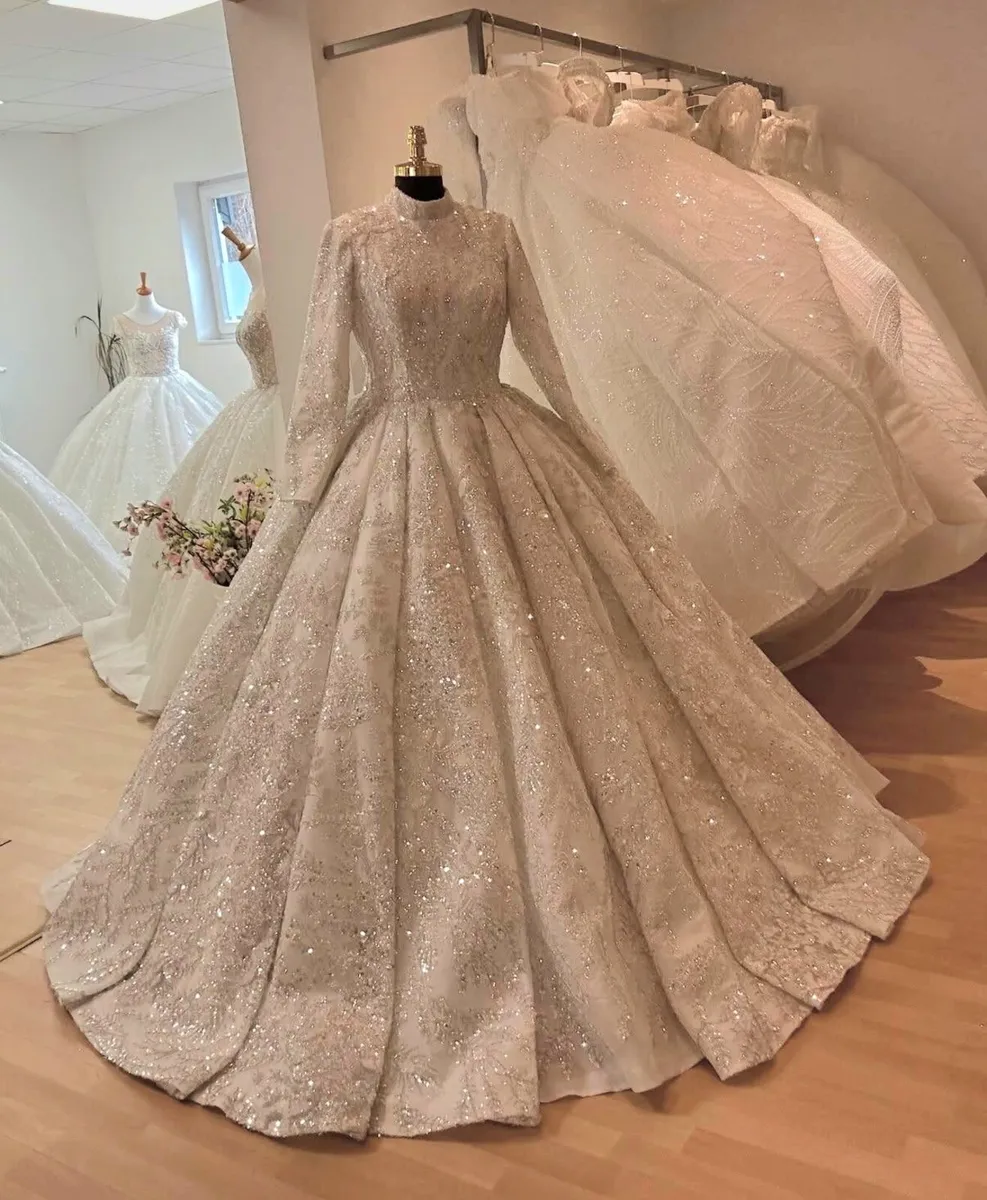 Arab style Wedding Bridal Dress - LuxuryMade 38-42 - Image 1