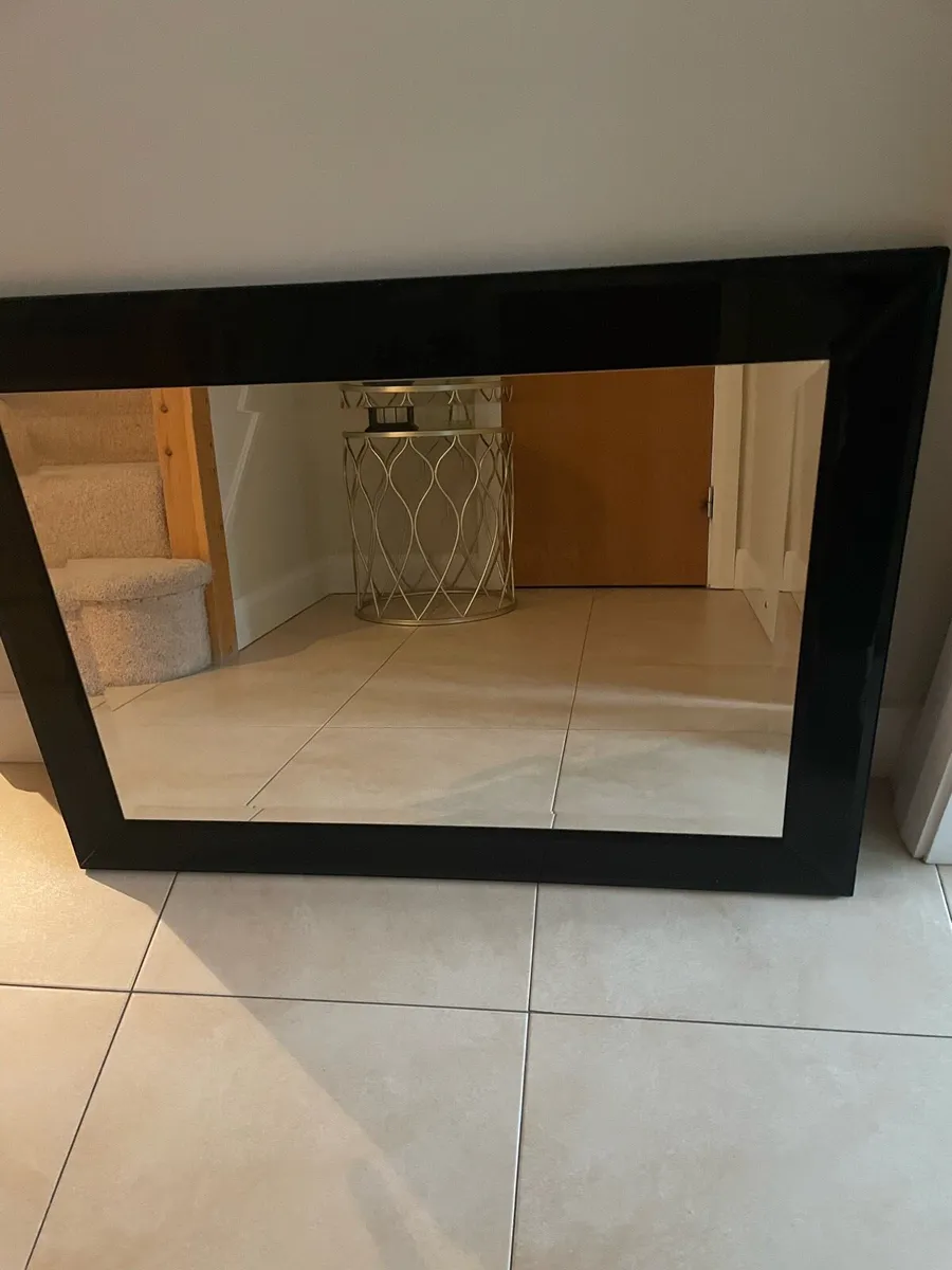 Black framed Mirror - Image 1