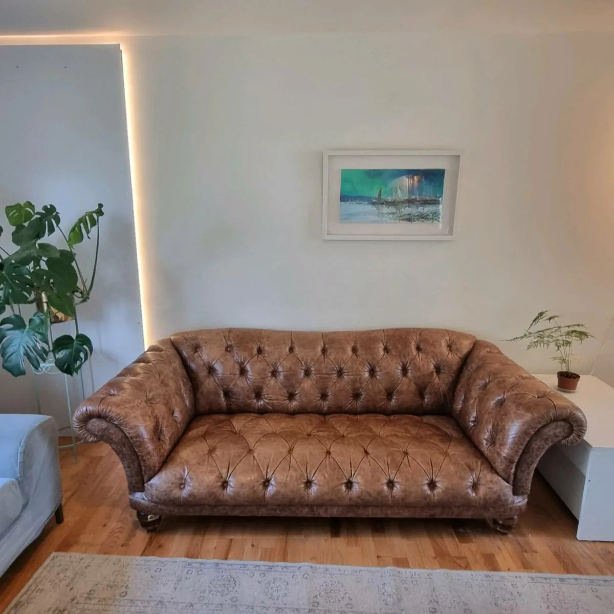 Brown Leather sofa - Image 1