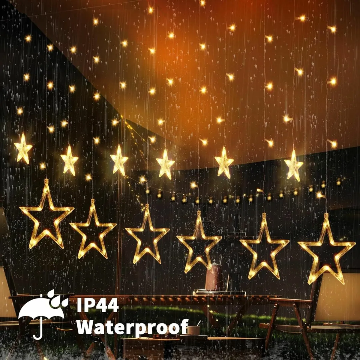 Christmas Star Window Lights 12 Stars 138 LED - Image 3