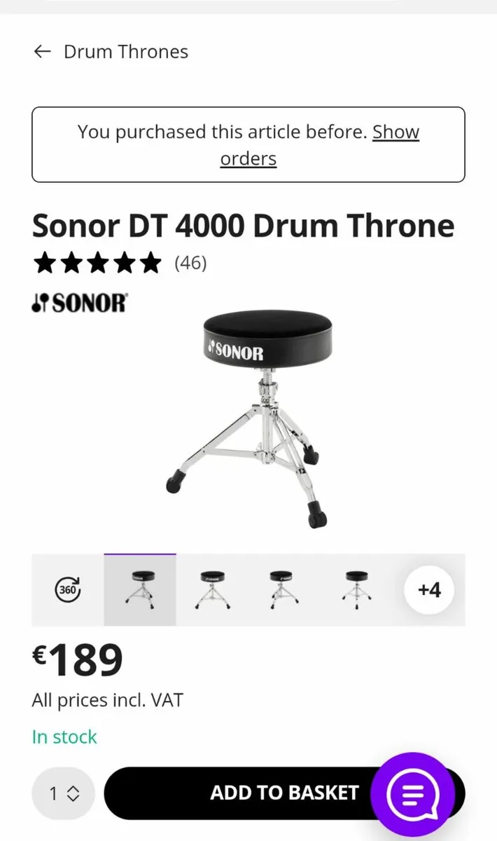Drum Throne/Seat Sonor DT4000 - Image 2