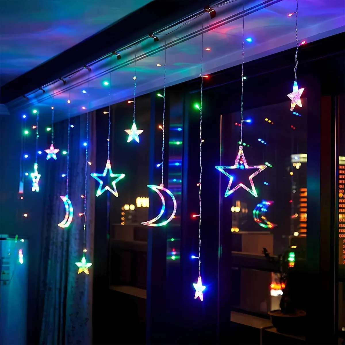 Christmas Window Lights Decorations 138 LED Star - Image 2