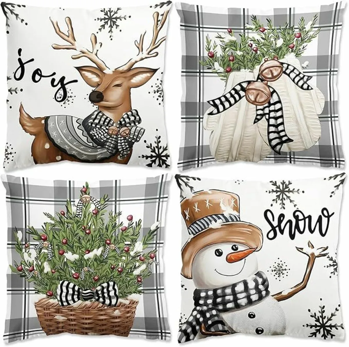 Christmas Cushion Covers Pillow Cases 45x45cm - Image 4