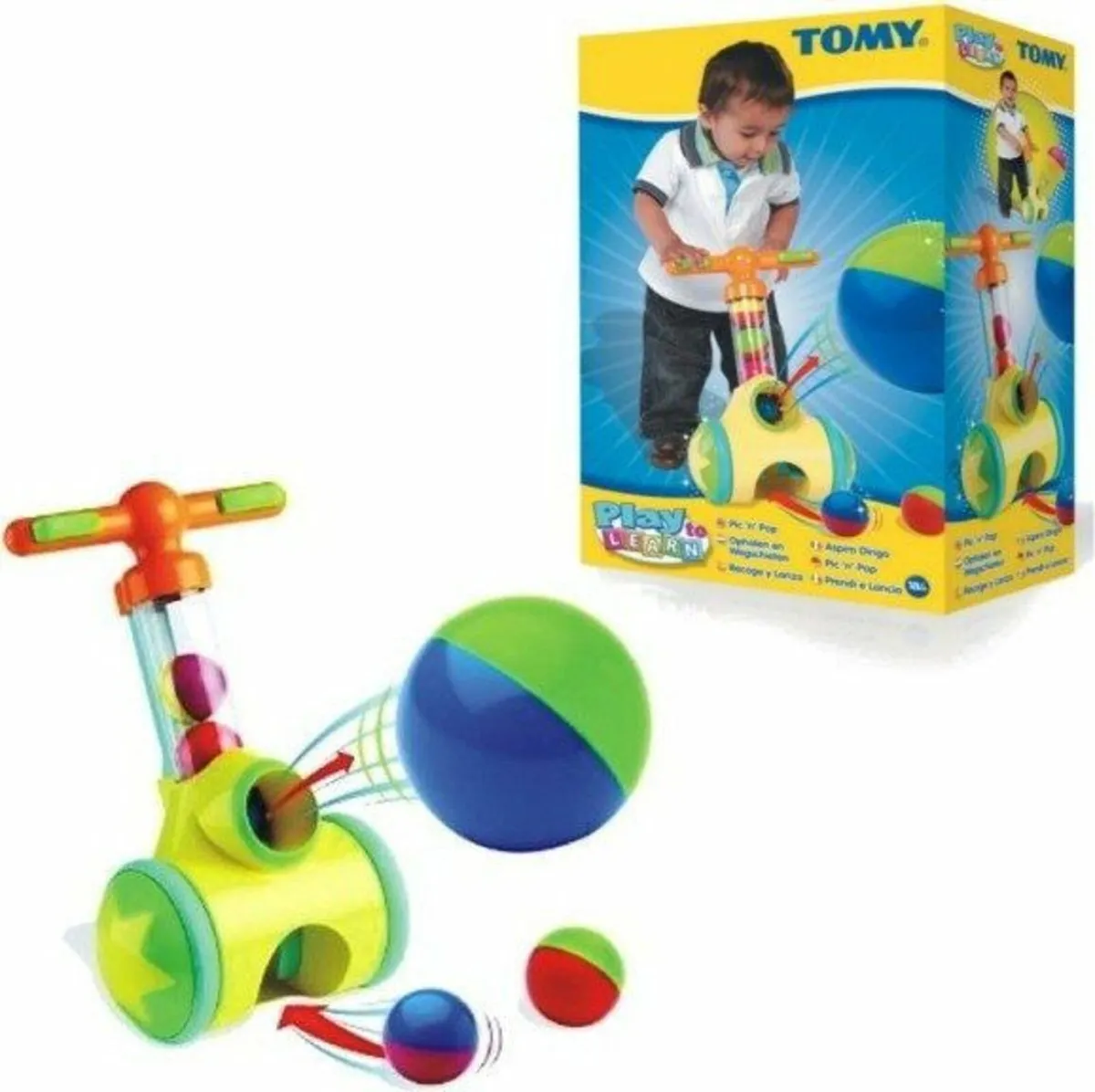 Tomy Pick'n'pop ball launcher shooter thrower gun - Image 2