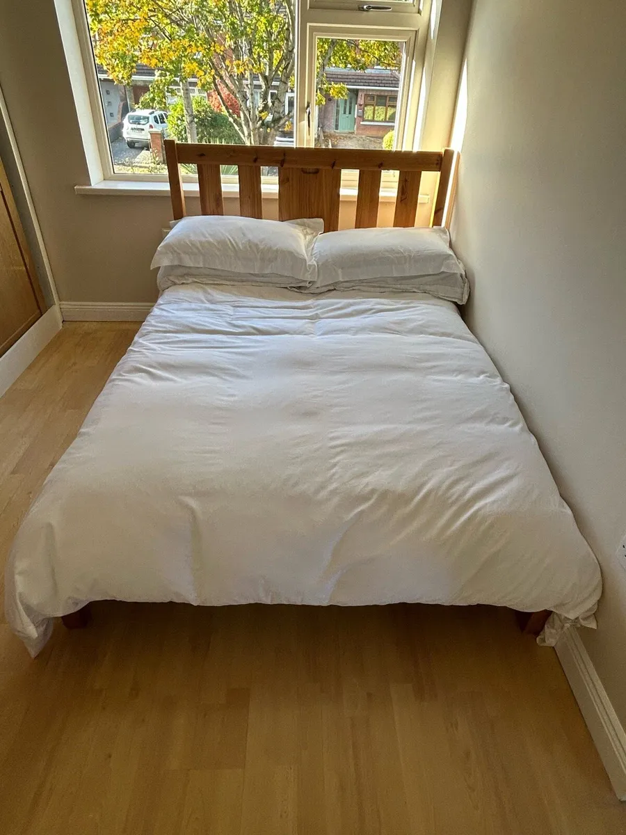 Pine double bedframe