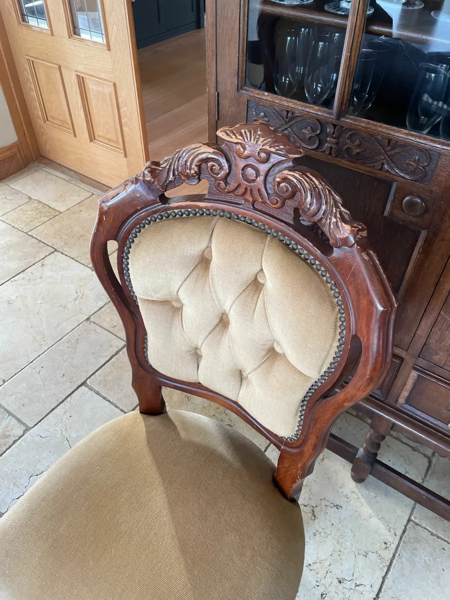 Antique Table with 6 Chairs - Image 3