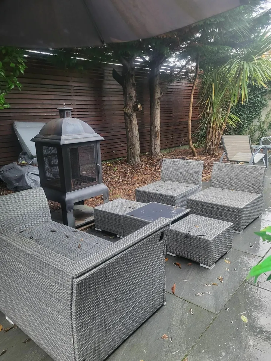 Wicker Patio Set of 3 and 2 single / coffee table