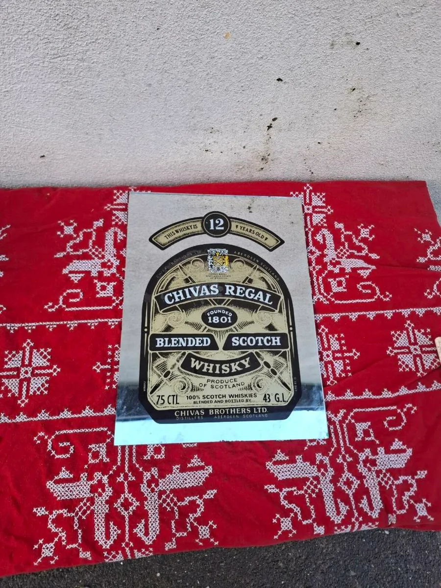 37m by 28cm chivas whiskey mirror