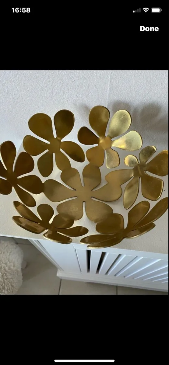 Vintage Brass Fruit Bowl - Image 2