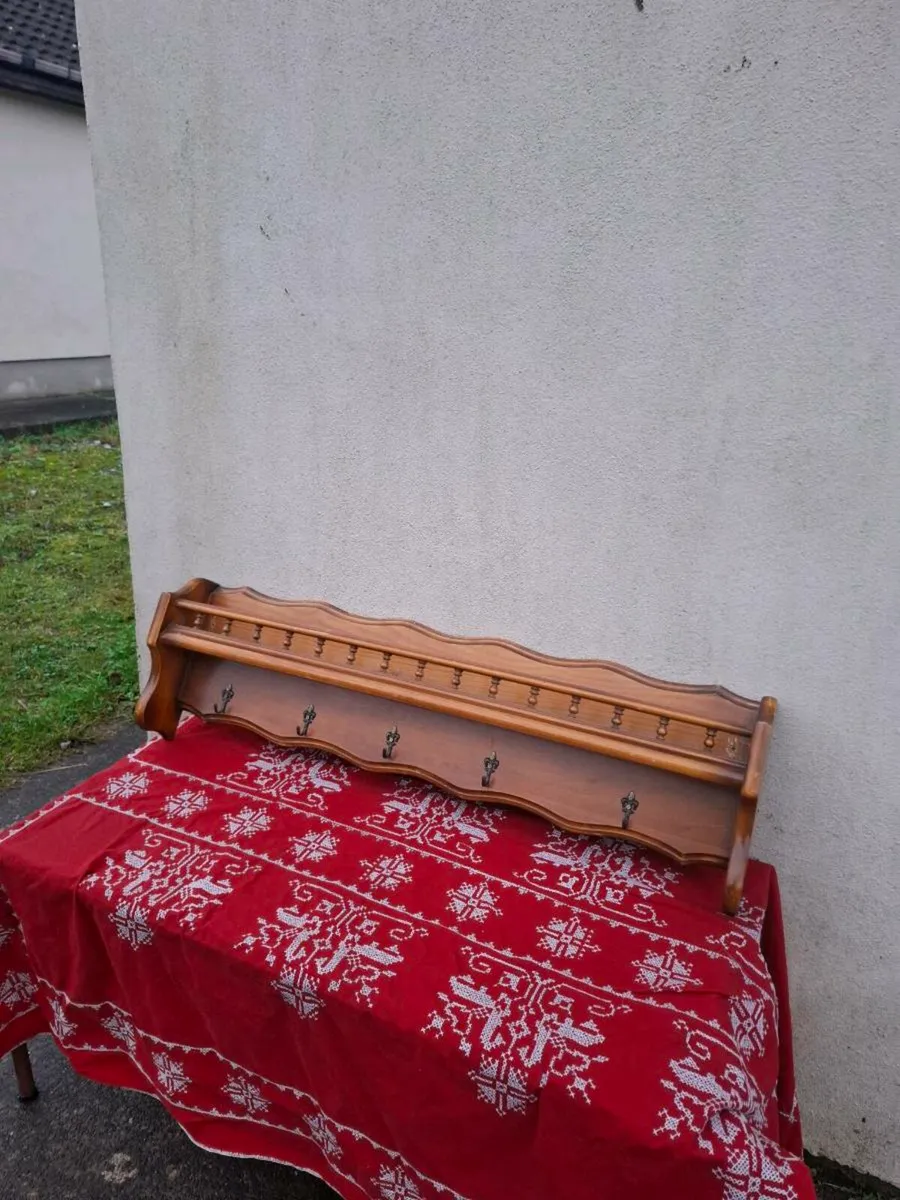 104cm wood shelf coat holder postage possible - Image 1