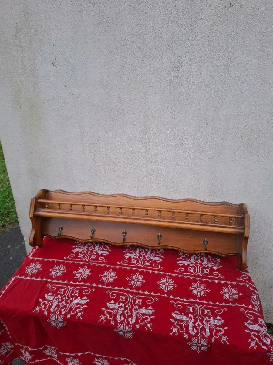 104cm wood shelf coat holder postage possible - Image 2