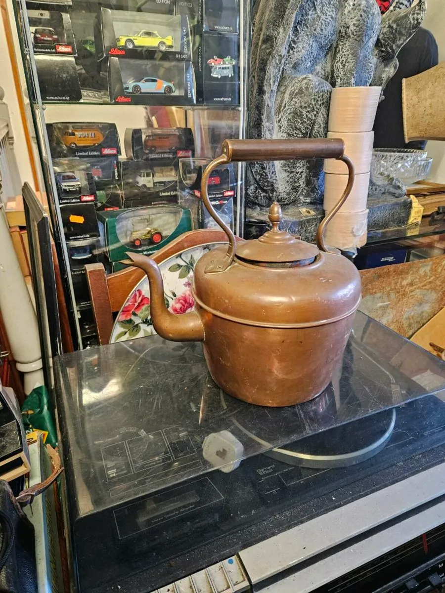Vintage Large Copper Kettle - Image 2