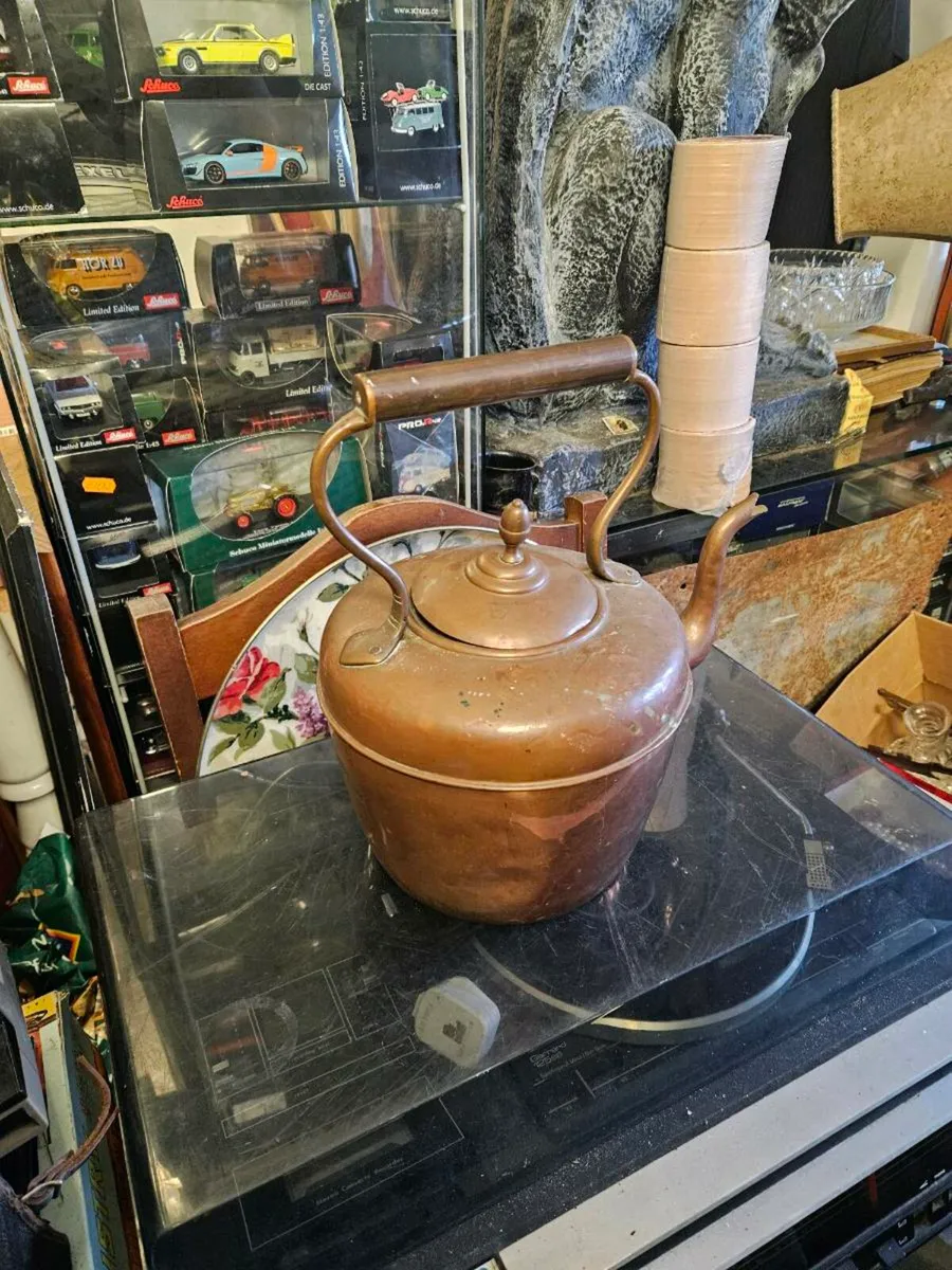 Vintage Large Copper Kettle - Image 3