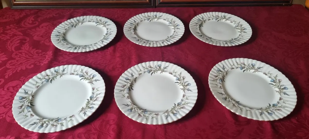 6Pc.Royal Albert Brigadoon BoneChina Dinner Plates - Image 1