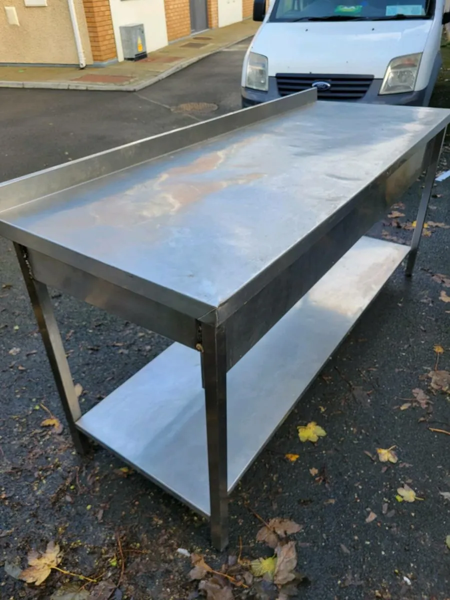 Table Stainless Steel Shelved - Image 1