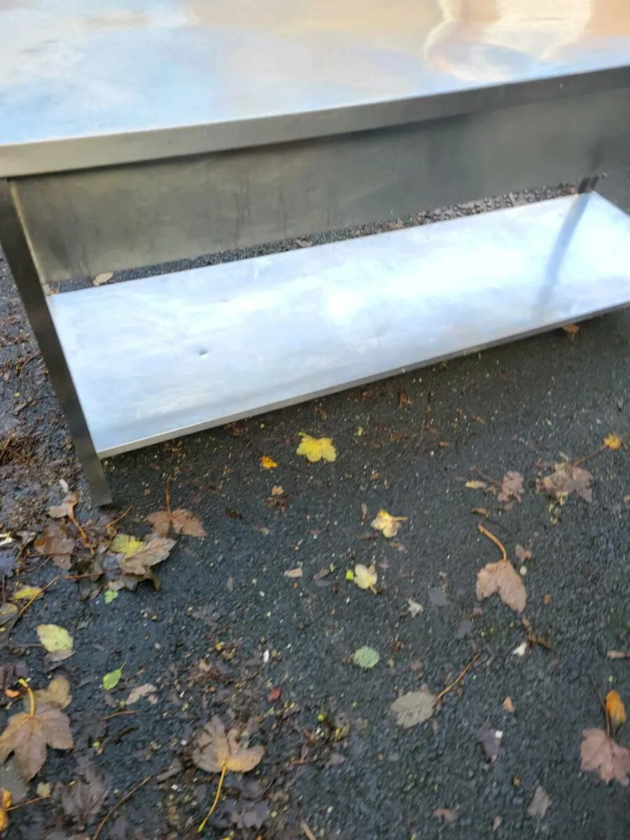 Table Stainless Steel Shelved - Image 2