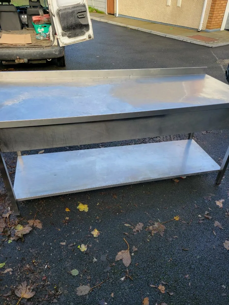 Table Stainless Steel Shelved - Image 3