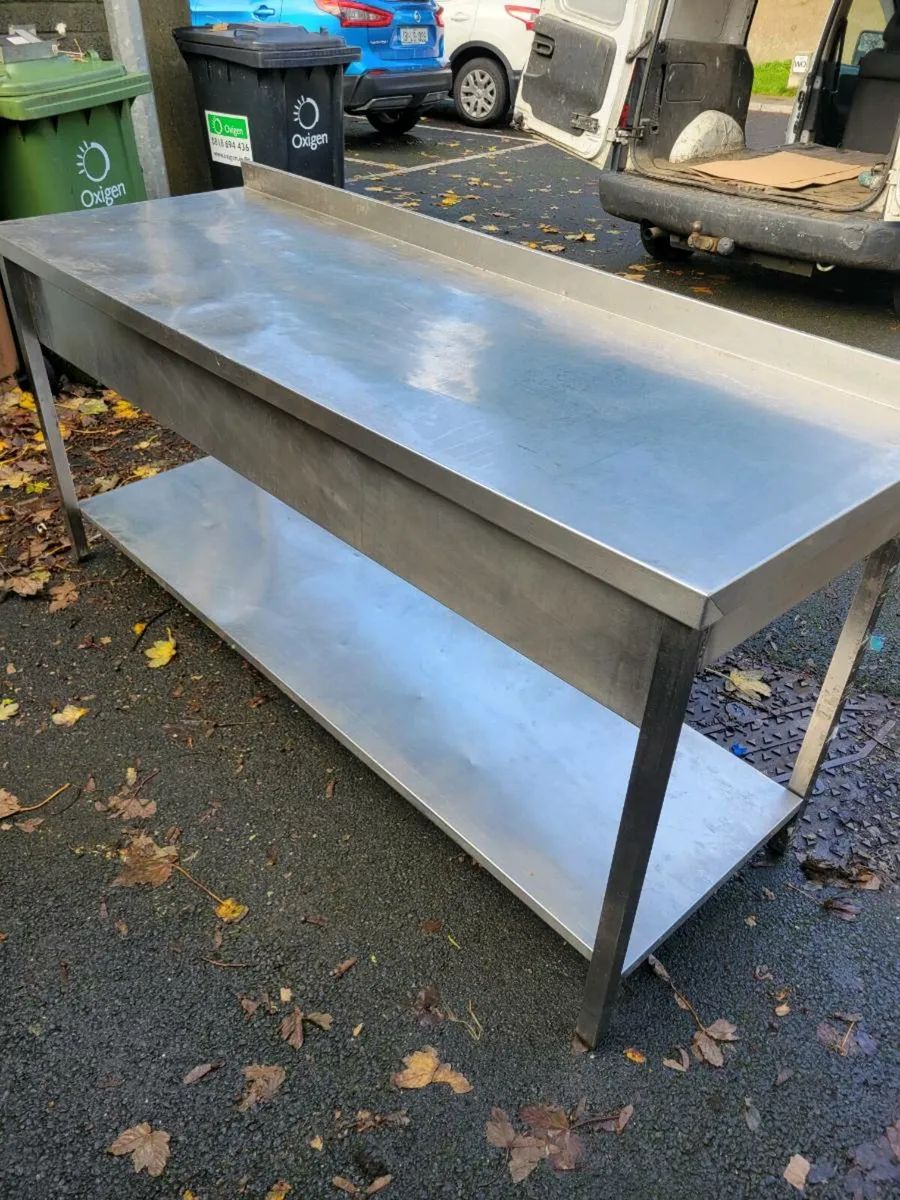 Table Stainless Steel Shelved - Image 4