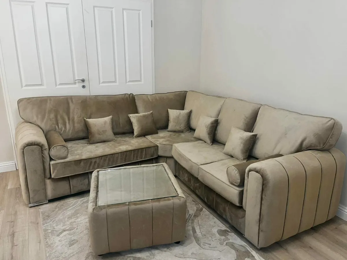 Corner mink lily sofa